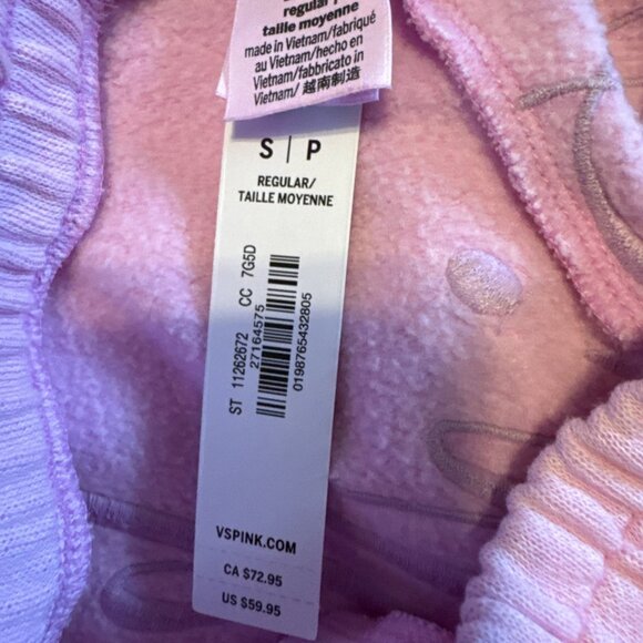 Women’s Victoria’s Secret PINK Rear Logo Cotton Sweatpants S Small Pull On NEW - Picture 7 of 10